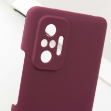 Чохол Silicone Cover Lakshmi Full Camera (AAA) для Xiaomi Redmi Note 10 Pro / 10 Pro Max – Бордовий