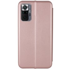 Кожаный чехол (книжка) Classy для Xiaomi Redmi Note 10 Pro / 10 Pro Max – Rose Gold