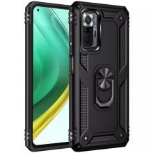Ударопрочный чехол Serge Ring for Magnet для Xiaomi Redmi Note 10 Pro / 10 Pro Max – Черный