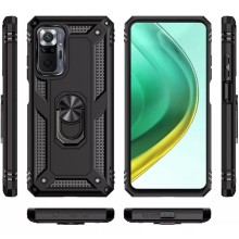 Ударостійкий чохол Serge Ring for Magnet для Xiaomi Redmi Note 10 Pro / 10 Pro Max – Чорний