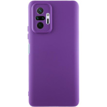 Чехол TPU GETMAN Liquid Silk Full Camera для Xiaomi Redmi Note 10 Pro / 10 Pro Max – Фиолетовый