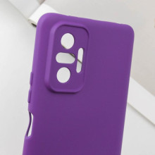 Чехол TPU GETMAN Liquid Silk Full Camera для Xiaomi Redmi Note 10 Pro / 10 Pro Max – Фиолетовый