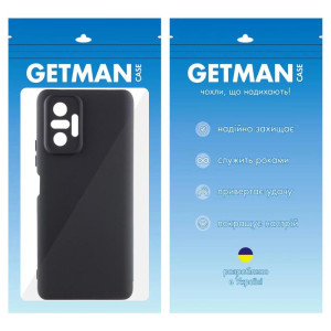 Чехол TPU GETMAN Liquid Silk Full Camera для Xiaomi Redmi Note 10 Pro / 10 Pro Max – Черный