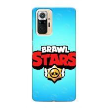 Чехлы Brawl Stars для Xiaomi Redmi Note 10 Pro (AlphaPrint) (Лого Бравл Старс)