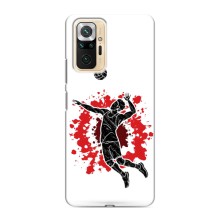 Чохли з прінтом Спортивна тематика для Xiaomi Redmi Note 10 Pro (Волейболіст)