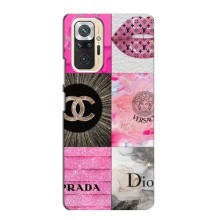 Чехол (Dior, Prada, YSL, Chanel) для Xiaomi Redmi Note 10 Pro (Модница)