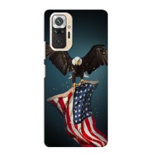 Чохол Прапор USA для Xiaomi Redmi Note 10 Pro (Орел і прапор)