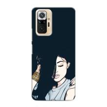 Чехол с печатью для Xiaomi Redmi Note 10 Pro - (Мода) (AlphaPrint) (Красивая девочка)