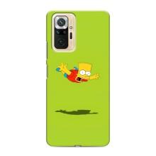 Чехол с Симпсонами для Xiaomi Redmi Note 10 Pro (VPrint) (Барт Симпсон)