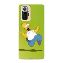 Чехол с Симпсонами для Xiaomi Redmi Note 10 Pro (VPrint) (Гомер Симпсон)