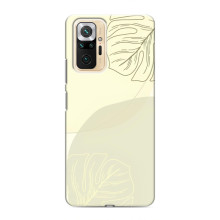 Чехол цветочный дизайн для Xiaomi Redmi Note 10 Pro – Зелёный фон