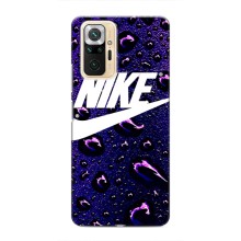 Чехол с логотипом Найк на Xiaomi Redmi Note 10 Pro – Найк на фиолетовом