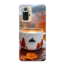Чехол с уникальным дизайном «Осень с кофе» для Xiaomi Redmi Note 10 Pro – Кофе на природе
