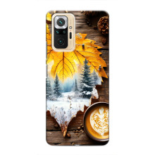 Чехол с уникальным дизайном «Осень с кофе» для Xiaomi Redmi Note 10 Pro – Осенне-зимнее кофе