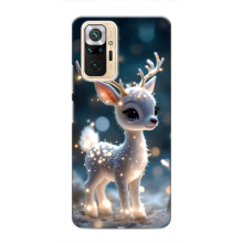 Яркий чехол для Xiaomi Redmi Note 10 Pro с Зимними Оленятами – Блистающий оленёнок