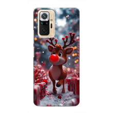 Яркий чехол для Xiaomi Redmi Note 10 Pro с Зимними Оленятами – Олень среди подарков