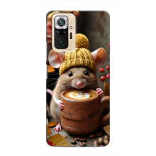 Печатный чехол «Зверята с кофе» для Xiaomi Redmi Note 10 Pro – Медведь с кофе