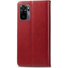 Кожаный чехол книжка GETMAN Gallant (PU) для Xiaomi Redmi Note 10 / Note 10s – Красный