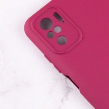 Чохол Silicone Cover Full Camera without Logo (A) для Xiaomi Redmi Note 10 / Note 10s – Бордовий