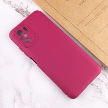 Чехол Silicone Cover Full Camera without Logo (A) для Xiaomi Redmi Note 10 / Note 10s – Бордовый