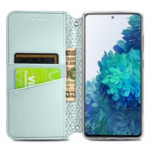 Кожаный чехол книжка GETMAN Mandala (PU) для Xiaomi Redmi Note 10 / Note 10s – Серый