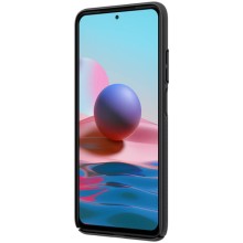 Карбоновая накладка Nillkin Camshield (шторка на камеру) для Xiaomi Redmi Note 10 / Note 10s – Черный