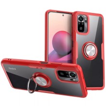 TPU+PC чехол Deen CrystalRing for Magnet (opp) для Xiaomi Redmi Note 10 / Note 10s (Красный)