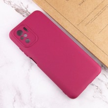 Чохол Silicone Cover Full Camera without Logo (A) для Xiaomi Redmi Note 10 / Note 10s – Бордовий