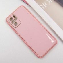 Кожаный чехол Xshield для Xiaomi Redmi Note 10 / Note 10s – Розовый