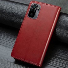 Кожаный чехол книжка GETMAN Gallant (PU) для Xiaomi Redmi Note 10 / Note 10s – Красный