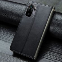 Кожаный чехол книжка GETMAN Gallant (PU) для Xiaomi Redmi Note 10 / Note 10s – Черный