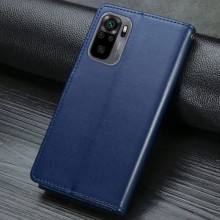 Шкіряний чохол книжка GETMAN Gallant (PU) для Xiaomi Redmi Note 10 / Note 10s – Синій