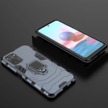 Ударопрочный чехол Transformer Ring for Magnet для Xiaomi Redmi Note 10 / Note 10s – Серый