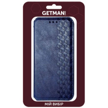 Кожаный чехол-книжка GETMAN Cubic (PU) для Xiaomi Redmi Note 10 / Note 10s – Синий
