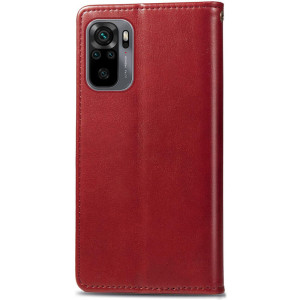 Кожаный чехол-книжка GETMAN Gallant (PU) для Xiaomi Redmi Note 10 / Note 10s – Красный