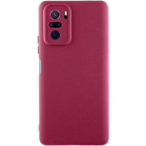 Чехол Silicone Cover Lakshmi Full Camera (AAA) для Xiaomi Redmi Note 10 / Note 10s / Poco M5s – Бордовый