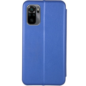 Кожаный чехол-книжка Classy для Xiaomi Redmi Note 10 / Note 10s / Poco M5s – Синий