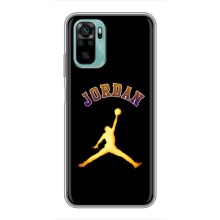 Чехлы для Xiaomi Redmi Note 10 - с картинкой JORDAN (AlphaPrint) (Jordan Gold)