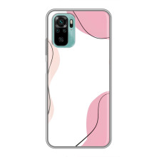 Чехол цветочный дизайн для Xiaomi Redmi Note 10 – Розовый фон
