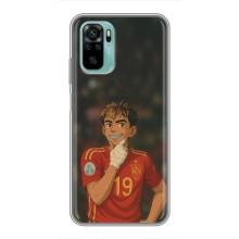 Чехол с футболистом Ламин Ямаль Xiaomi Redmi Note 10 (Ямаль аниме)