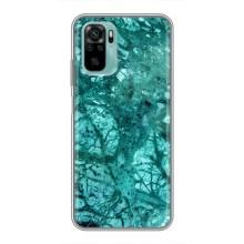 Мраморный чехол на Xiaomi Redmi Note 10 (VPrint) (Зеленый мрамор)