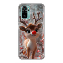 Яркий чехол для Xiaomi Redmi Note 10 с Зимними Оленятами