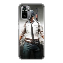 Чехол PUBG для Сяоми Редми Ноут 10S (AlphaPrint) (Пабг мен)
