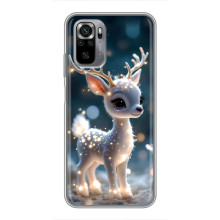 Яскравий чохол для Xiaomi Redmi Note 10S з Зимові Оленята – Блискуче оленятко