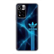 Чехлы Адидас для Xiaomi Redmi Note 11 Pro Plus (AlphaPrint) (Синий Адидас)