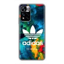 Чехлы Адидас для Xiaomi Redmi Note 11 Pro Plus (AlphaPrint) (Яркий Адидас)