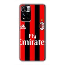 Чехлы для Xiaomi Redmi Note 11 Pro Plus (VPrint) - Футбольные клубы (Milan)
