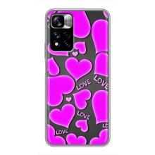Чехлы для любимой на Редми Нот 11 Про Плюс (VPrint) (Pink hearts)