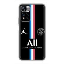 Чехлы PSG для Xiaomi Redmi Note 11 Pro Plus (AlphaPrint) (футболка ПСЖ)