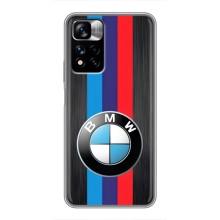 Чехол для Редми Нот 11 Про Плюс - с принтом БМВ (AlphaPrint) (Лого BMW)